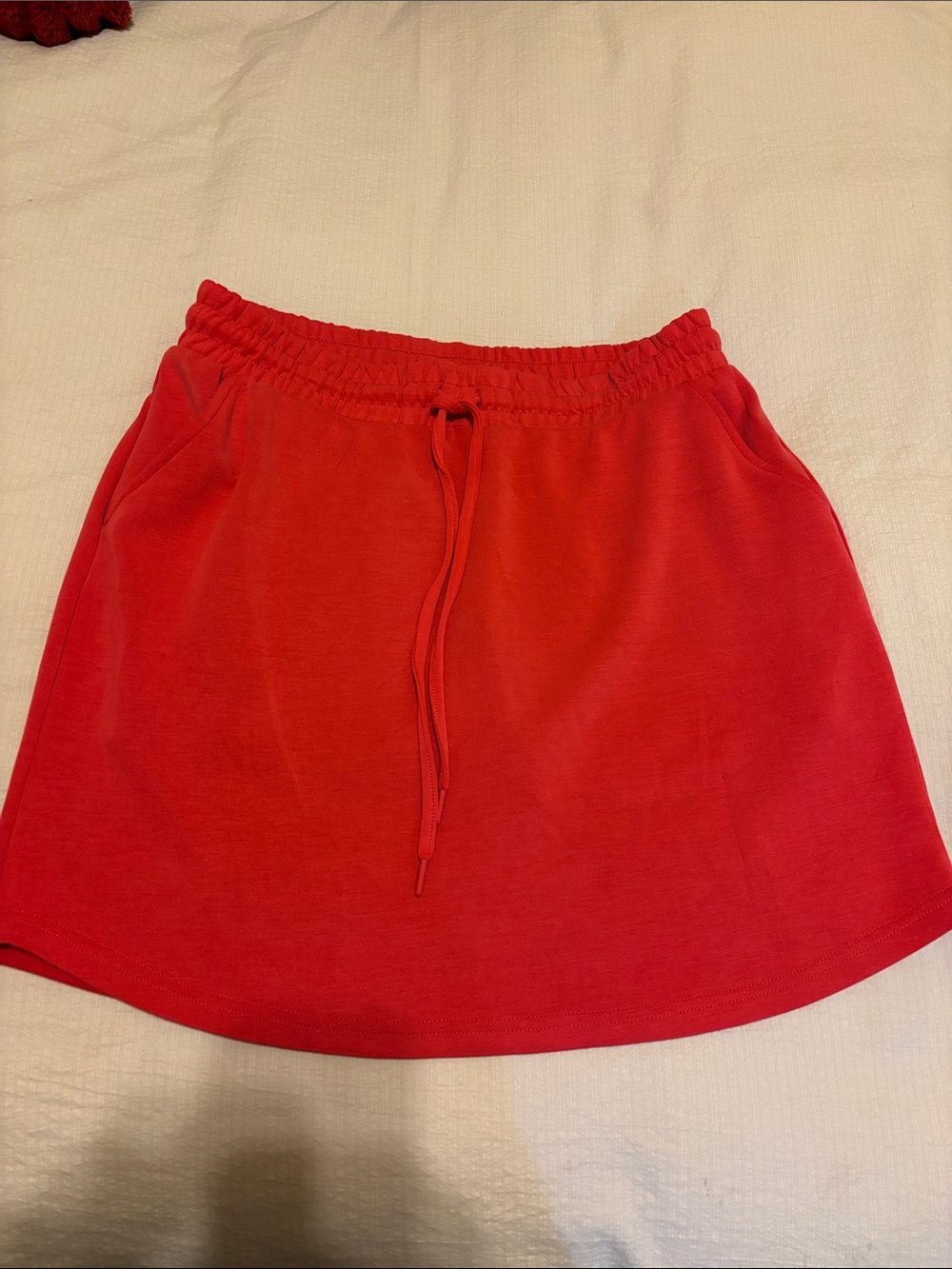 Maurices Bright Red Drawstring A-Line Skirt